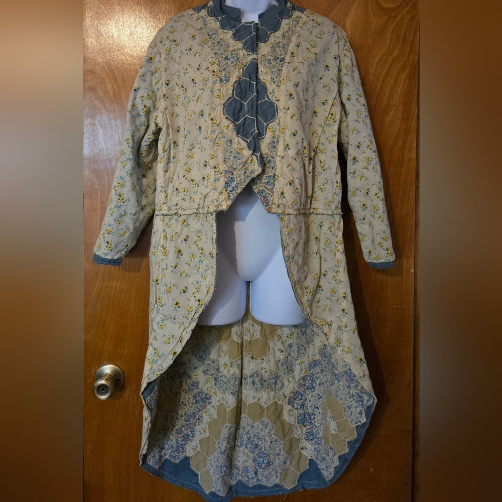 Magnolia Pearl Emmet Quiltwork Jacket In Eden with Custom "Love" Applique Added